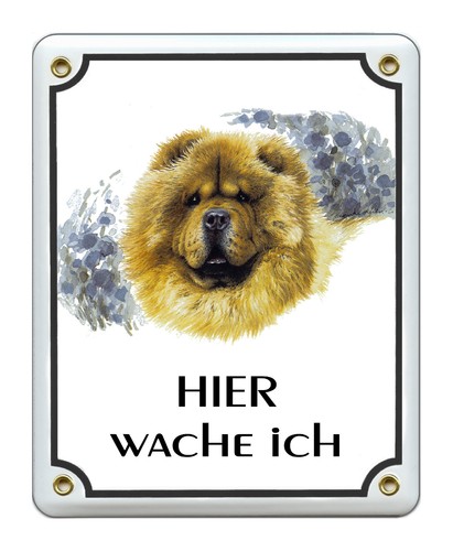 Chow emaille schild - chow-chow-emaille-schild-120, x