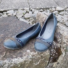 Damen Ballerina blau Loafer Mädchen Deichmann Gr. 37  2x getragen guter Zustand!