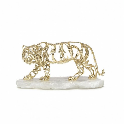 Tigerfigur goldfarben - tigerfigur,