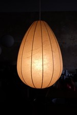 Cocoon Light Lampe 60er Design Friedel Wauer Goldkant vintage FLOS Style vegan!