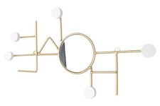 ADMIRE HOME LIVING Wandspiegel Gold Rund 36cm Deko Haken