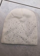 Damen Mütze cremeweiß,Strass