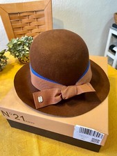 Denny Rose Wollfilzhut  Braun  Brandneue 52-54cm Total Schick Elegant 100% Wolle