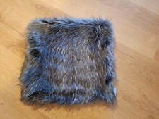 Pad Kissenhülle,Bezug,Fellimitat,Rückseite Velours,braun,40x40 cm,Reißverschluss