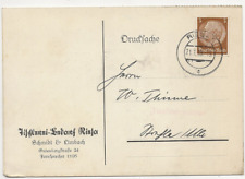 57/787 POSTKARTE TISCHLEREI-BEDARF RIESA SCHMIDT & LIMBACH - 1939 nach STREHLA 