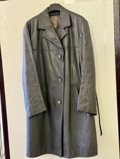 Vintage 80er 90er Leder Mantel grau Echtleder Kurzmantel Retro Gothic Style