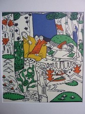 OSKAR KOKOSCHKA - Lithographie 1908 "Die Schlafenden" !!