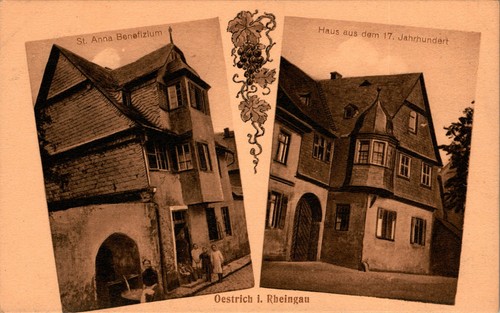 Gruss aus oestrich winkel - ak,