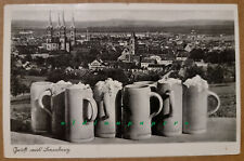 Bamberg Bierkrüge Maßkrug Brauerei AK Feldpost Radfahr-Schwadron 1939