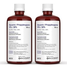 Glycerin, Propylenglykol, E-Liquid, 70% VG, 30% PG, pflanzlich, 2x500ml