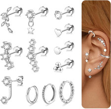 12 Pcs Helix Piercings