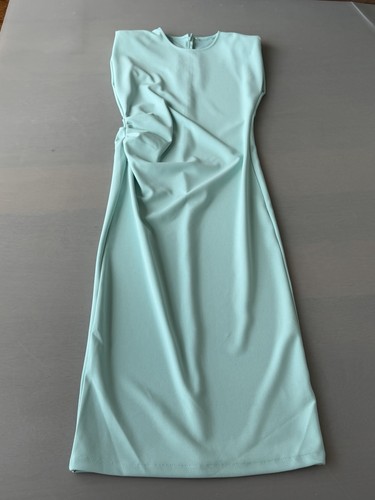 Maxikleid türkis gerafft - h&m,