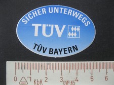 SICHER UNTERWEGS TÜV BAYERN Sticker Aufkleber Reklame Werbung