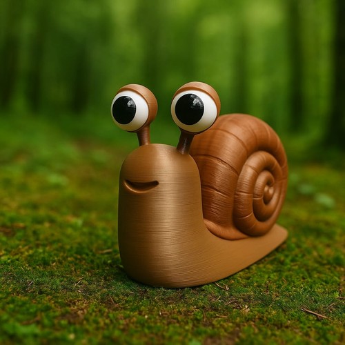 Süße gedruckte schnecke - gedruckte,