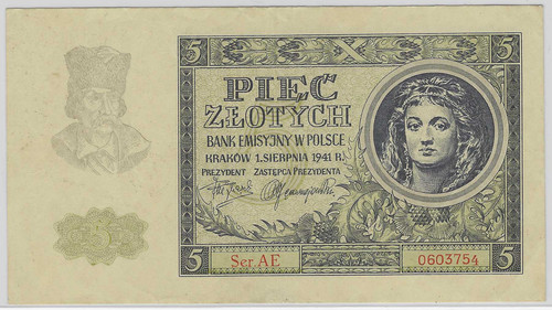Polen poland zlotych 1941 xf - polen/poland, 5