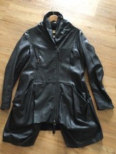 Annette Görtz Leder Jacke Schwarz 42