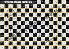 1:24 Maßstab (3xA4) Garage Marmor Stein Boden - Lösen Und Auftragen Aufkleber /