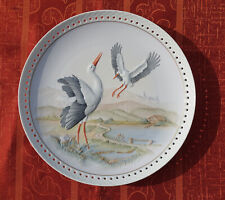 Hutschenreuther Jahresteller 1986 limitiert, Hans Achtziger, Weißstörche über...