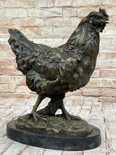 Messingskulptur groß huhn - groß,