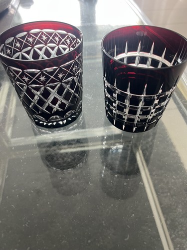 Whiskybecher überfang rote - whiskybecher,
