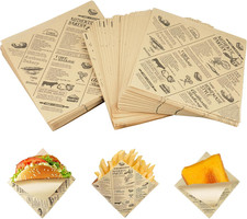 Burger Papier 200 Blätter 15x15 cm Käsepapier Pommes Tüten Butterbrot Sandwich