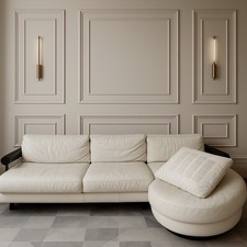 Weißes Ledersofa, gebraucht