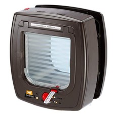 Ferplast Microchip Katzenklappe  Hunde 4-Wege- braun❤️ Model 72090012 ⭐UNBENUTZT