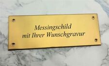 MESSINGSCHILD - Grabschild - Türschild - 160x60mm - mit Ihrer Wunschgravur