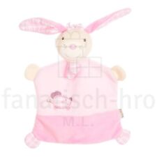 Beauty Baby Schmusetuch Hase rosa mit Maus Applikation Kuscheltuch Müller