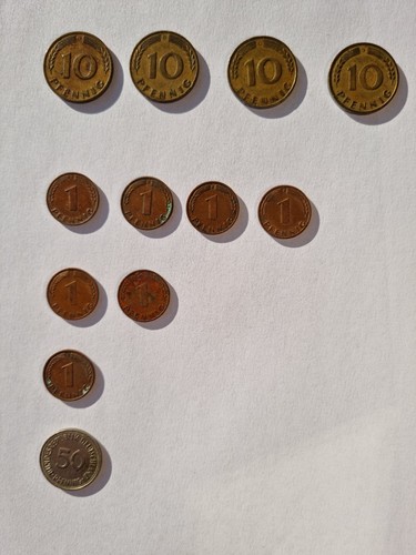 Brd pfennig lot 1949 1950 - pfennig, 1949–1950