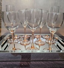 LUMINARC Weingläser - Rotweingläser rosa rosé Fuss Stiel  - Vintage