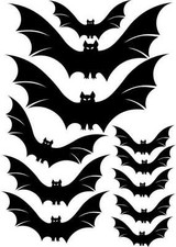 1 Satz Fledermaus Aufkleber Wandtattoo Wintergarten Scheibe Glas Tür 11 Stück