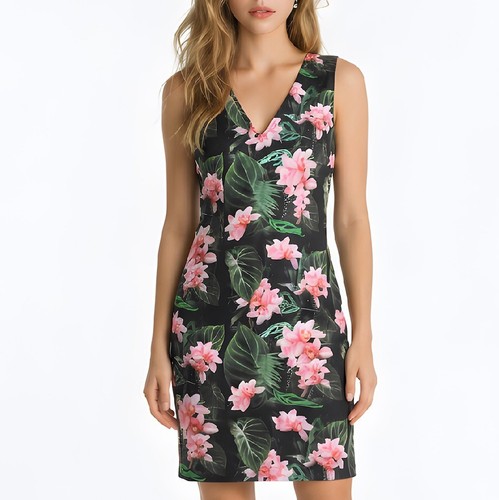 Cocktailkleid mit tropischem