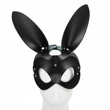 Schwarze Hasen Maske