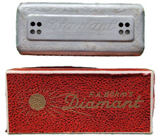 F.A. Böhm´s Diamant D.R.W.Z Mundharmonika 24142, Sammler, Liebhaber