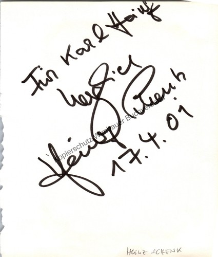 Original autogramm heinz - original,