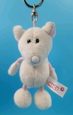 NICI Schlüsselanhänger Maus Beige Rosa 10 cm Plüsch Stofftier Schlenker
