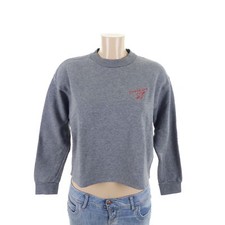 HEY SOHO Sweatshirt Sweater SWEET FOX Cropped Grau Gr. US XS EUR S 36