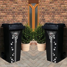 2x MÜLLTONNEN-DEKO AUFKLEBER