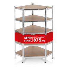 Schwerlast Eckregal Werkstatt Lager Keller Regal MDF Boden 180x90x40 Steckregal