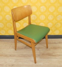 Klassiker Casala Holz Stuhl Küche grün/beige Buche Holzstuhl vintage retro chair