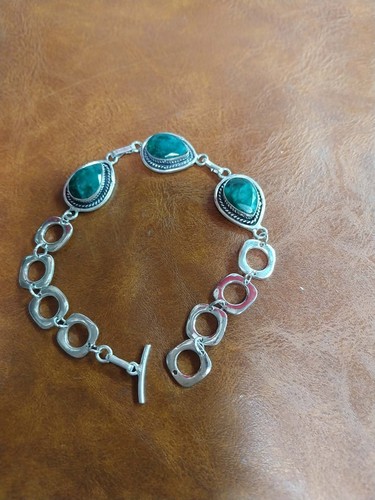 Smaragd armband silber 925 - smaragd,