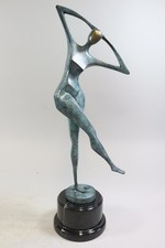 Große moderne Bronze Skulptur Tänzerin signiert (GV333)