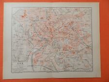ROM und  Umgebung von Rom plus  Register historischer  Stadtplan 1896 City Map