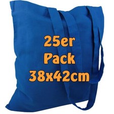 10 Baumwolltaschen | 38x42 cm | unbedruckt | mit Zwei Langen Henkeln | bemalb...