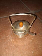 Vintage Retro Dose Senfdose Zuckerdose Gewürzdose Metall Silber Glas