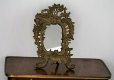 Antiker Barock Messing Schmuckspiegel Spiegel 1850-70Jahren Schminkspiegel.