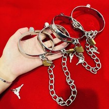 Metall Manschetten Hand Knöchel Spreizer Bar Halskragen Bondage Sklave Fesseln