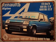 Blechschild Vintage Renault 5
