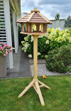 Vogelhaus aus Holz – Wetterfestes Futterhaus & Nistkasten | Futterstelle für Wil